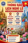 THÔNG BÁO LỊCH NGHỈ LỄ GIỖ TỔ HÙNG VƯƠNG & NGÀY 30/4 - 1/5