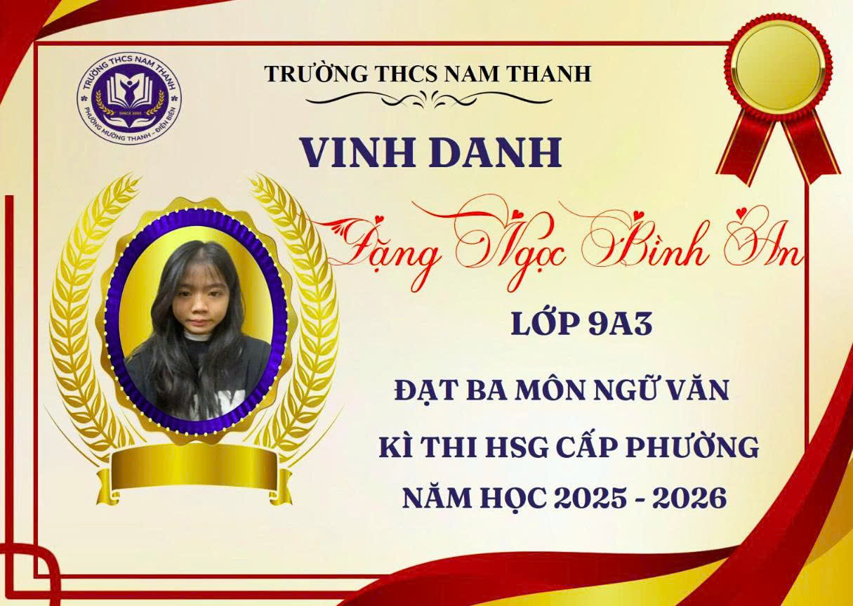 TỰ HÀO THÀNH TÍCH HỌC SINH GIỎI CẤP PHƯỜNG NĂM HỌC 2025 – 2026