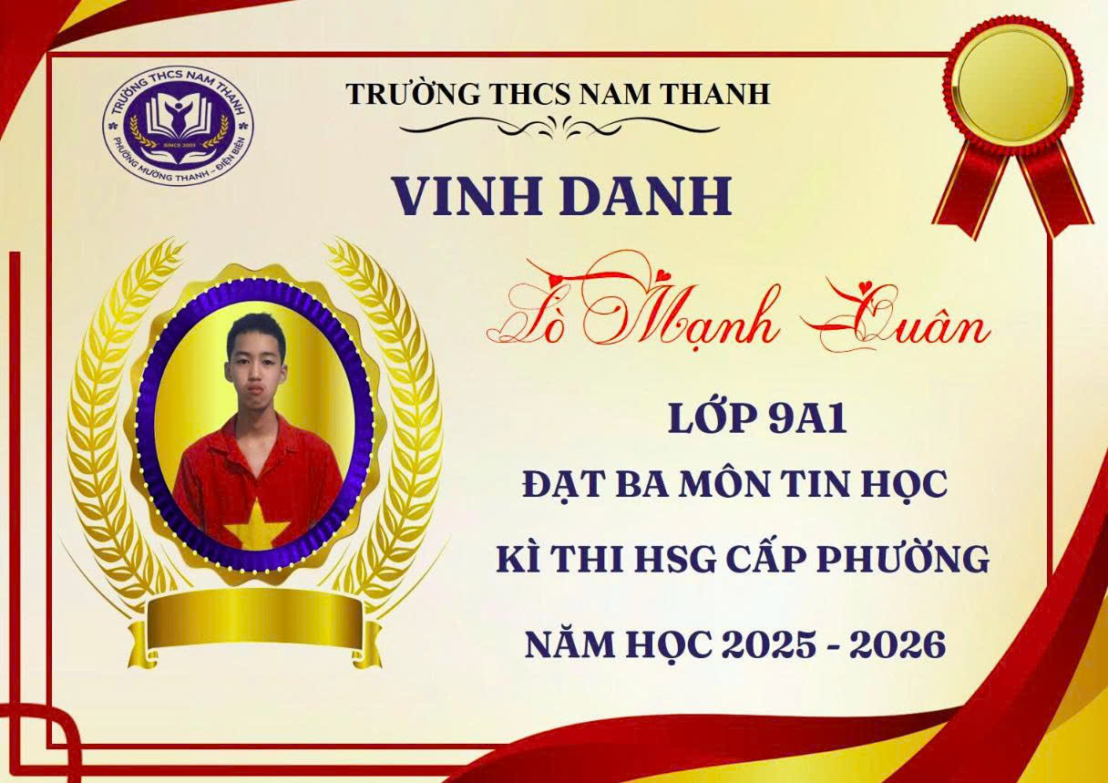 TỰ HÀO THÀNH TÍCH HỌC SINH GIỎI CẤP PHƯỜNG NĂM HỌC 2025 – 2026