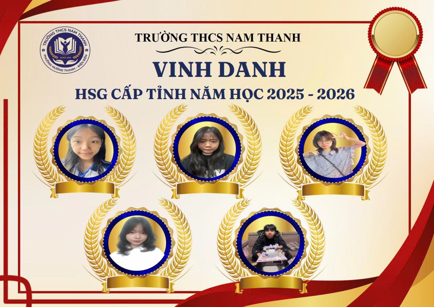 THCS NAM THANH TIẾP TỤC KHẲNG ĐỊNH VỊ THẾ MŨI NHỌN TẠI KỲ THI HỌC SINH GIỎI TỈNH 2025-2026