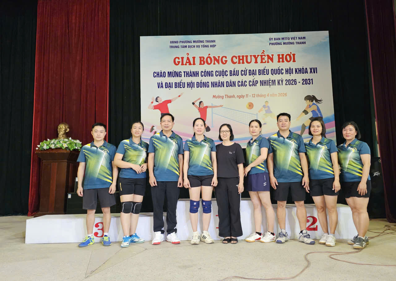 TRƯỜNG THCS NAM THANH RỰC LỬA TINH THẦN THỂ THAO TẠI GIẢI BÓNG CHUYỀN HƠI PHƯỜNG MƯỜNG THANH 2026