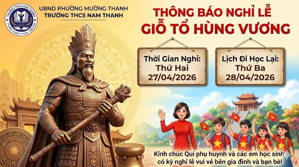 THÔNG BÁO LỊCH NGHỈ GIỖ TỔ HÙNG VƯƠNG 10/3